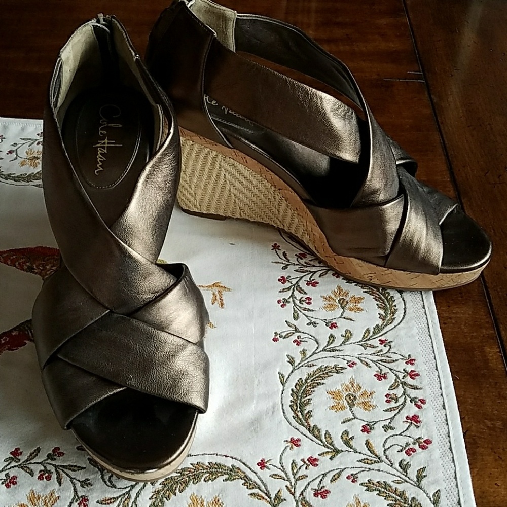 Cole Haan Bronze wedge heels Nikeair
